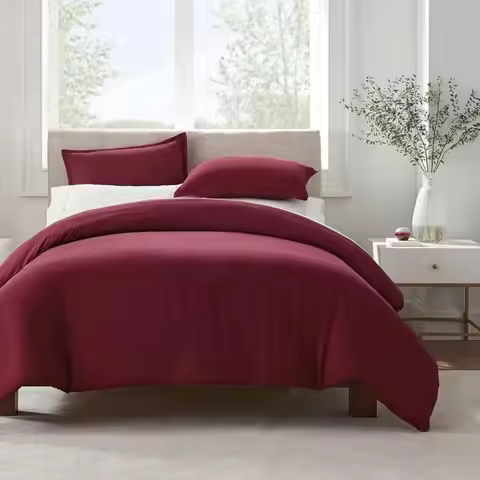 Simply Clean Solid Duvet cover King red