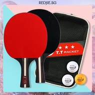 [Redjie.sg] Ping Pong Paddle 2 Rackets &amp; 3 Balls Ping Pong Paddles Set for Advanced Training