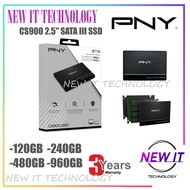PNY CS900 2.5 Inch INT SSD Solid State Drive Sata III 6GB/s For Mac & Windows ( 250GB / 500GB / 1TB 