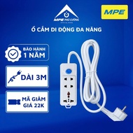 (GENUINE) MPE - AM3S MULTI-FUNCTIONAL MOBILE SOCKET 3M LONG WITH FIRE-PROOF SAFETY SWITCH CONVENIENT