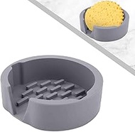 Gosknor Sponge Holder Compatible with Scrub Daddy Sponge, Silicone Large Kitchen Sponge Holder Sink 