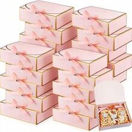 10pcs Pink Edged Gift Box, 10.6 X 7.8 X 3.1 Inches (Approx. 27 X 20 X 8 Cm) Bridesmaid Proposal Box 