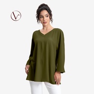 VERMILLION V17022 Blus Kembang Alisha M-L | Alisha Flare Blouse