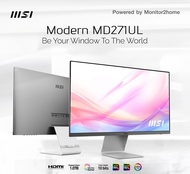 MSI Modern MD271UL 27'' Monitor, 4K UHD , 60Hz, IPS, 4ms, Adaptive-Sync, 2x HDMI 2.0b, DP1.2a, USB Type-C, DCI-P3 99% / sRGB139%, EyesErgo, Anti-Glare, Anti-Flicker, Less Blue light, TÜV - 3 Yrs Warranty ไม่ผ่อน One
