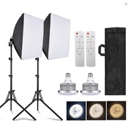 Andoer Studio Photography Light Kit Softbox Lighting Set Including 85W Bi-color LED Light * 2 + 40x4