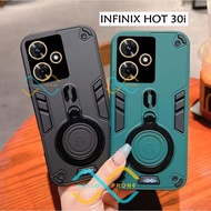 HP Casing Infinix Hot 30i Robot Case Ring Pro Camera Stand 360 Cover