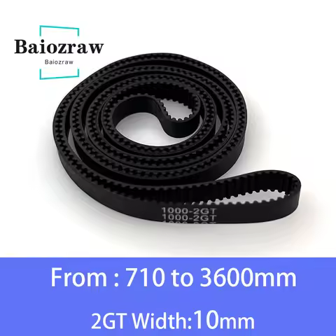 3D Printer Parts GT2 10mm Closed Loop Rubber Timing Belt 710 752 760 800 900 976 1000 1250 1500 2000