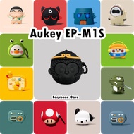 【imamura】For Aukey EP-M1S Case Casing Soft Silicone Creative Cartoon Earphone Case Cover NO.2