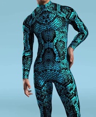 【Trending】 3d Print Cyberpunk Mechanical Jumpsuit Cosplay Tight Bodysuit Steampunk Halloween Carniva
