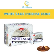HEM Premium Quality Hand Crafted White Sage Dhoop Cones with Exotic Fragrance.