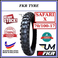 TAYAR FKR SAFARI X 70/100/17 TL 250X17 250 17 FKR TYRE TAYAR 17 SAFARI X Tube TUBETYPE TUBELESS TAYA