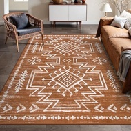 Lahome Vivienne 8x10 Boho Rugs For Living Room, Washable Western Burnt Orange Large Area Rug For Bed