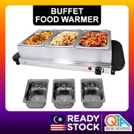 3 Tray Buffet Food Warmer Stainless Steel Food Warmer Fast Heating Buffet Catering | Pemanas Makanan