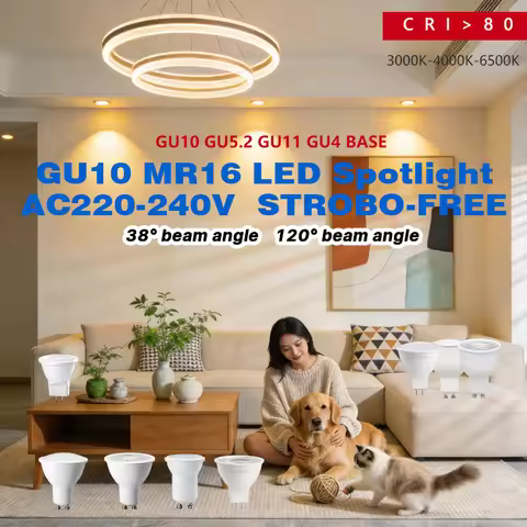 10-50Pack GU4 GU5.3 Foco Led Bulb AC220-240V SpotLight GU11 MR11 GU10 Lights 3W-12W Equivalent 70W f
