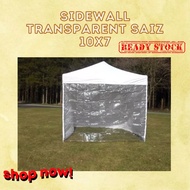 SIDEWALL KAIN TEPI KHEMAH TRANSPARENT 10X7 UNTUK KHEMAH 10X10
