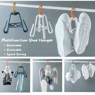 [SG INSTOCK] Multifunctional Rotatable Shoe Hanger | Stackable Shoe Hangers | Shoe Organiser | Laund