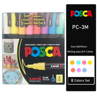 【Penka shop】 Uni Posca Markers Set Acrylic Paint Drawing PC-3M Colores Graffiti Pencil Case DIY High