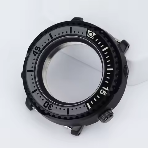 Diving 43mm Watch Cases C3 Luminous bezel Sapphire For Seiko NH35 NH36 7S26 Movement Tuna Canned Rep