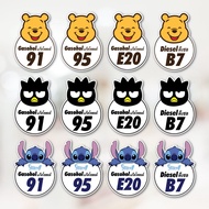 Car Sticker Fuel Tank Gasohol E20 91 95 Cute Cartoon Pattern V3