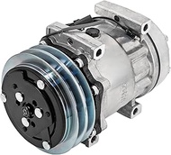 4419 AC Compressor & A/C Clutch Replaces Sanden SD7H15 FLX 75R89462 12V 2 Groove