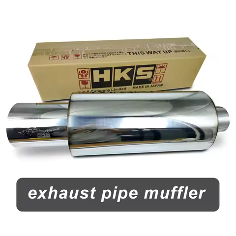 HKS Large Diameter Car Exhaust Pipe Muffler Tip Universal Stainless Steel Inlet O.D 2/2.5/3in Outlet