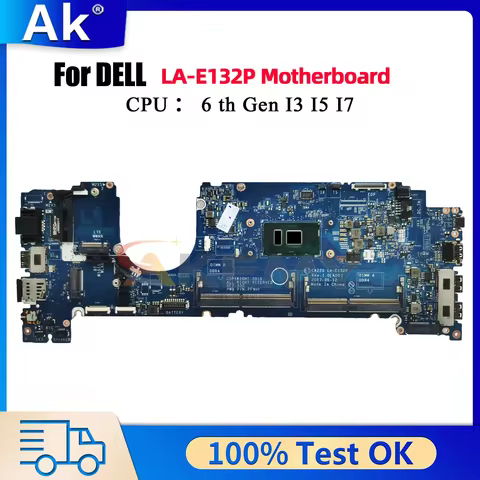 LA-E132P LA-E131P Laptop Motherboard For Dell Latitude 7480 with i5 i7 6/7th CPU 04GTKN 0N480V 0CXWH