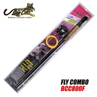 [CLEARANCE] Big Cat Fly Fishing Combo BCC 800F Fishing Rod Fly Reel Leader Dry Flys Set