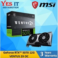 MSI GEFORCE RTX5070 VENTUS 2X OC 12GB GDDR7 (BLACK / WHITE) GRAPHIC CARD