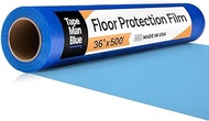 Floor Protection Film, 36 inch x 500 feet, Blue Self-Adhesive Protective Film for Hardwood Floor, Ti