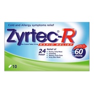 4 Boxes Zyrtec-R Rapid Relief Filmcoated Tablet 10'S