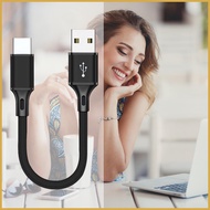 Type C Cable 25cm Fast Charging Nylon Type-C Charging Cord Braid Nylon Charger Cord Long Portable Da