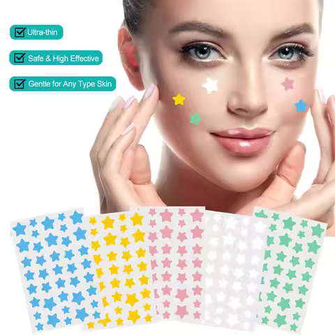 40 Stickers/1pc Colorful Pimple Patches Cute Star Shaped Acne Cover Sticker Skin Care Invisible Pimp