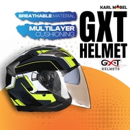 GXT Helmet motor Topi keledar visor dwi lapis motosikal Stylish motorcycle helmet open face double l