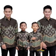 Kemeja Batik Anak Laki Laki Warna Hijau Sage Green Batik Pria Dewasa