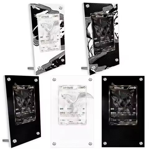 Pokemon Sv11B Bwr Zekrom Reshiram Acrylic Extended Artwork Display Case Anime Collection Card Extend