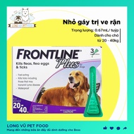 Frontline Plus cho chó (20-40kg) nhỏ gáy trị ve rận cho chó lẻ 1 ống (chính hãng Pháp) - Long Vũ Pet