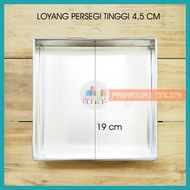 SQUARE TIN 4.5cm HEIGHT SIZE 19x19cm Cake / Cake / Sponge Tart Mold