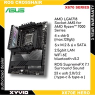 ASUS ROG CROSSHAIR X670E HERO AMD AM5 LGA1718 WIFI 6E Motherboard