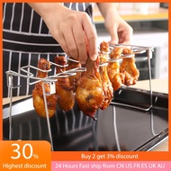 14 Slot Stainless Steel Bbq Grill Rib Shelf Barbecue Chicken Wing Leg Rack For Smoker Oven Bbq Verti