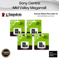 Kingston Canvas Select Plus microSD memory card GEN 3 (SDCS3) | with Android A1 performance class