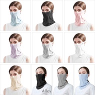 ALLEY 1pcs Ice Silk Sunscreen  Breathable Windproof Face Balaclava Scarf Cycling Balaclava Neck Prot
