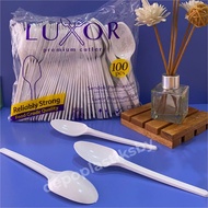LUXOR TABLESPOONS PLASTIC TABLESPOONS CATERING SPOON/S LUXOR WHITE TABLESPOONS/S
