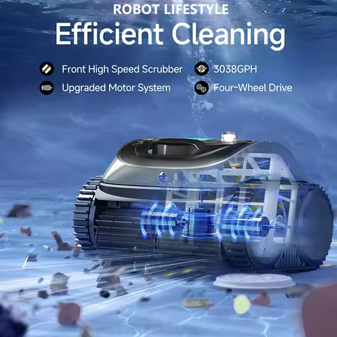 Pool Cleaning Robot Cordless Swimming Pool Robot WYBOT C1 / OS800 with Large Fiter Ultra Stronger Su