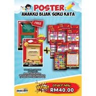 Poster suku kata berwarna warni