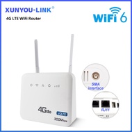 XUNYOU-LINK 4G LTE SIM WiFi Router 300Mbps Move Modem SMA Interface With RJ11 Telephone Line Interfa