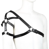 Exotic Accessories Of Male Sexy Adjustable Leather Bondage Harness Belts Strap With Armband For Gay Fetish Rave Cosplay Clubwear