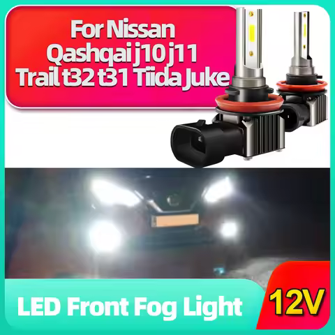 2Pcs H11 H8 Led Bulbs 15000LM Car Fog Lights 6000K for Nissan Qashqai j10 j11 x Trail t32 t31 Tiida 