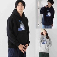 日本 PORTER 藍黑灰色棉質 My Neighbor Totoro 龍貓 連帽 長袖 衛衣