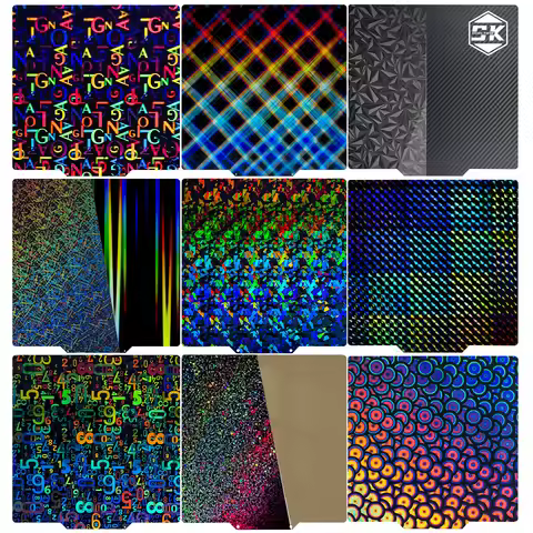 300x300mm Smooth/Textured PEO+PEI Sheet Spring Steel Build Plate Flexible Heated Bed for LulzBotTAZ 