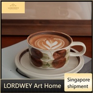 LORDWEY Water Cup Handpainted Anemone Coffee Cup Latte Cup Flower Cup Afternoon Tea Cup GiftHT99 N2K